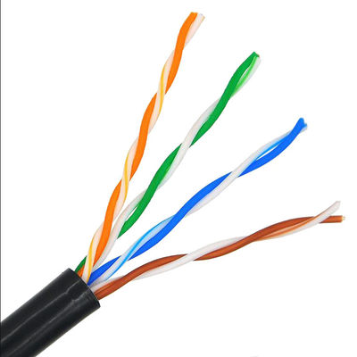 twisted pair de 0.5mm 24AWG 4P 1000 pi de Cat5e de câblage de câble Ethernet