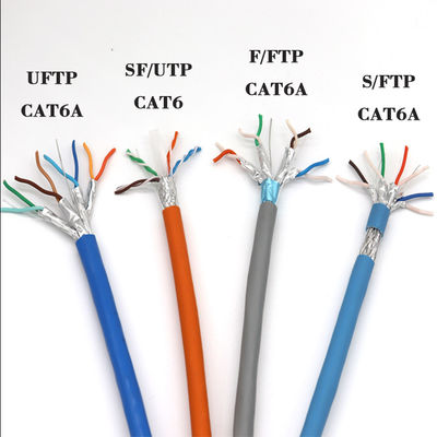 Double ftp UTP de l'écran 4pair 23AWG 550Mhz RJ45 Cat6A LAN Cable
