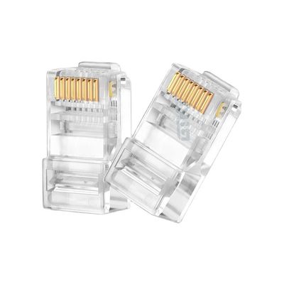 Mâle UTP Toolless non protégé Crystal Head Modular Plug de connecteur de l'Ethernet Cat5 Cat6 8P8C RJ45