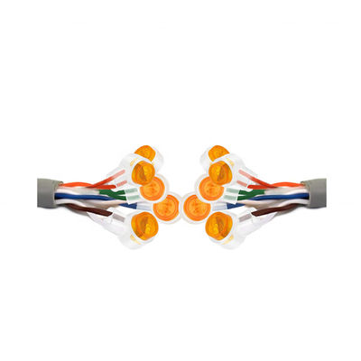 Bouton clair orange imperméable de connecteur d'épissure de bout du câblage téléphonique K2