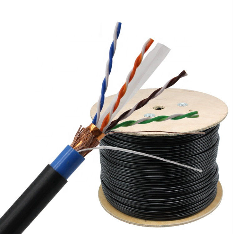 le twisted pair SFTP Cat6 de PVC 4P de 305M a protégé le câble Ethernet, câble de PVC de SFTP Cat6