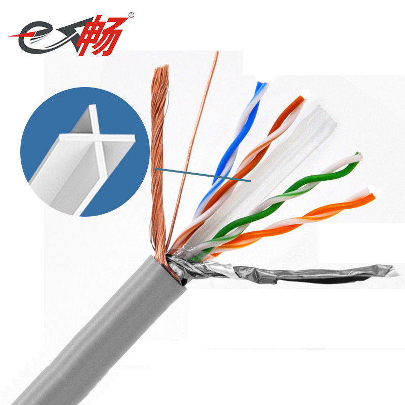 Cat6 Rj45 SFTP a protégé le câble Ethernet, câble extérieur de la correction Cat6 pour la télécommunication