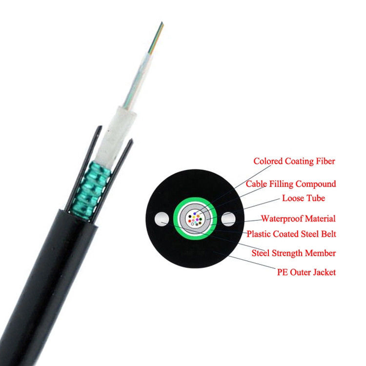 GYXTW 9 câble optique de fibre du mode 125 OS2 unitaire, câble de réseau de fibre pour l'antenne