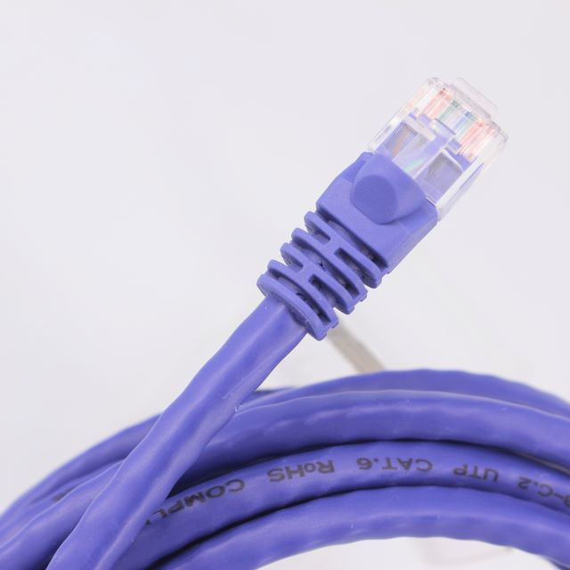 Le cuivre pourpre du câble Ethernet Cat6 de la couleur 50m a fait RJ45 8P8C