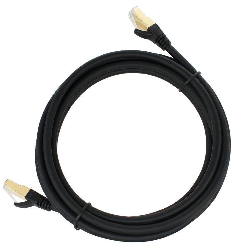 Corde de correction faite sur commande de la prise Cat7 de ftp SFTP Rj45 de la CE ROHS, câble Ethernet 1000ft du chat 7