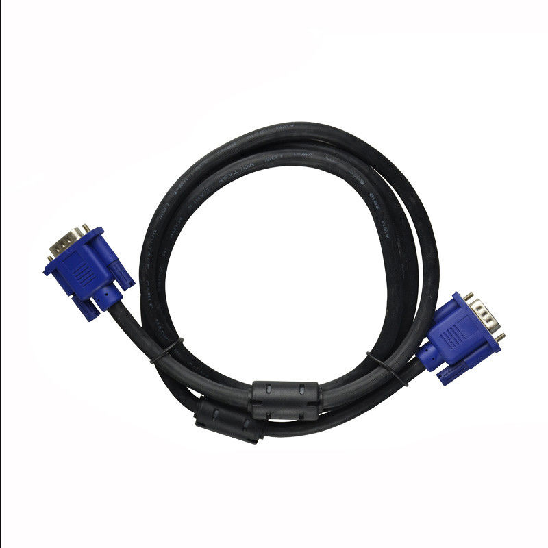 Mâle coaxial au mâle 3+6 VGA au câble de VGA avec des noyaux de ferrite