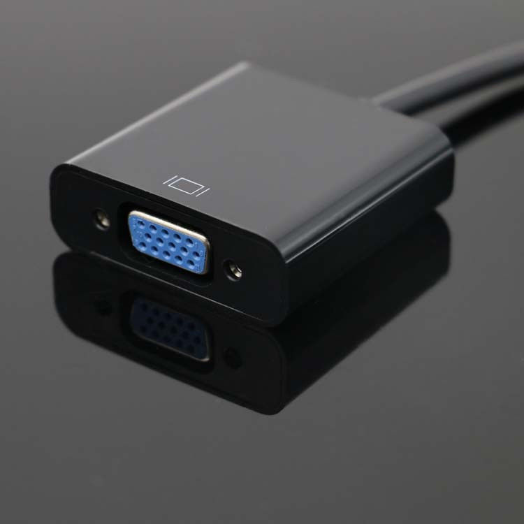 Mâle noir de couleur au câble femelle de moniteur de VGA pour l'ordinateur de PC