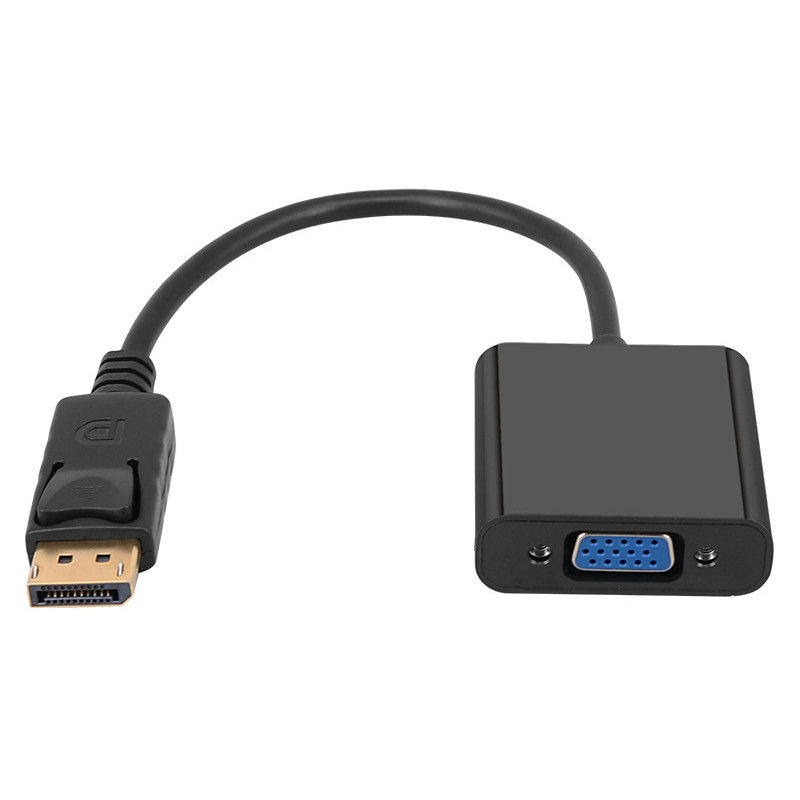 port masculin d'affichage du coup de foudre 1080p à VGA femelle Displayport au câble de moniteur de VGA