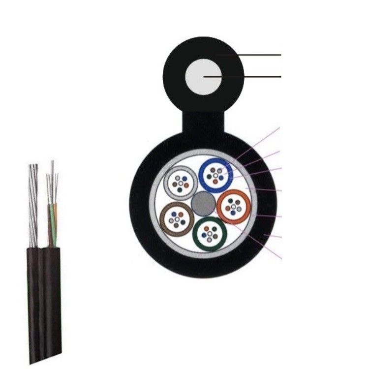 Mordre enterré direct de souris de conduit de noyau du câble à fibres optiques 4 de fibre de GYTY53 GYXTW53 anti