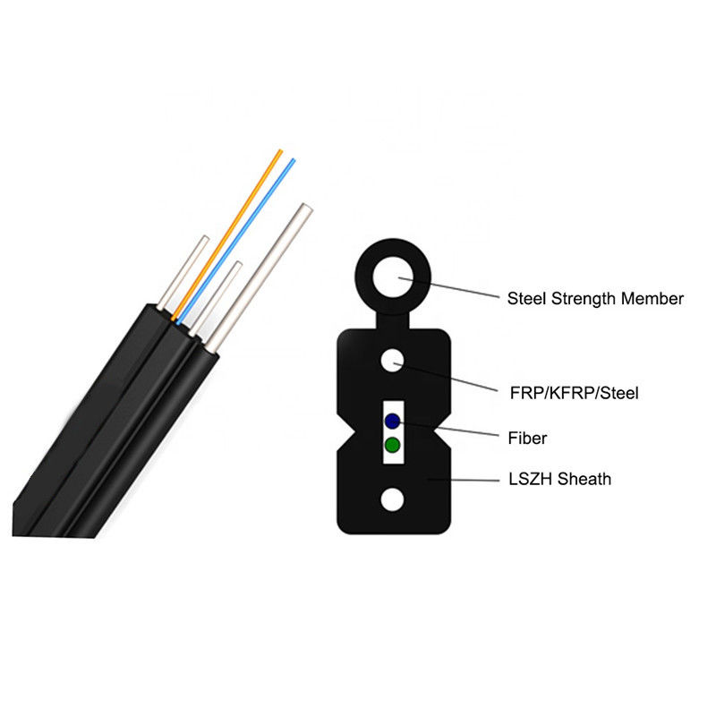 Câble d'interface optique du noyau FTTH du noyau 2 du fil 1 de fibre G657