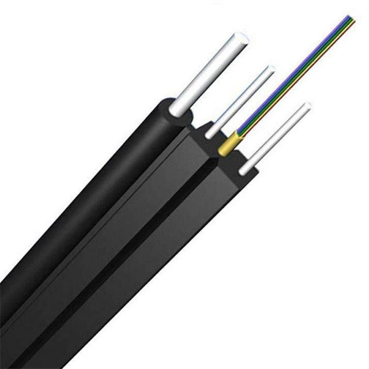 Câble d'interface optique de fibre de fil d'acier de soutien d'individu de 2 noyaux FTTH GJYXCH