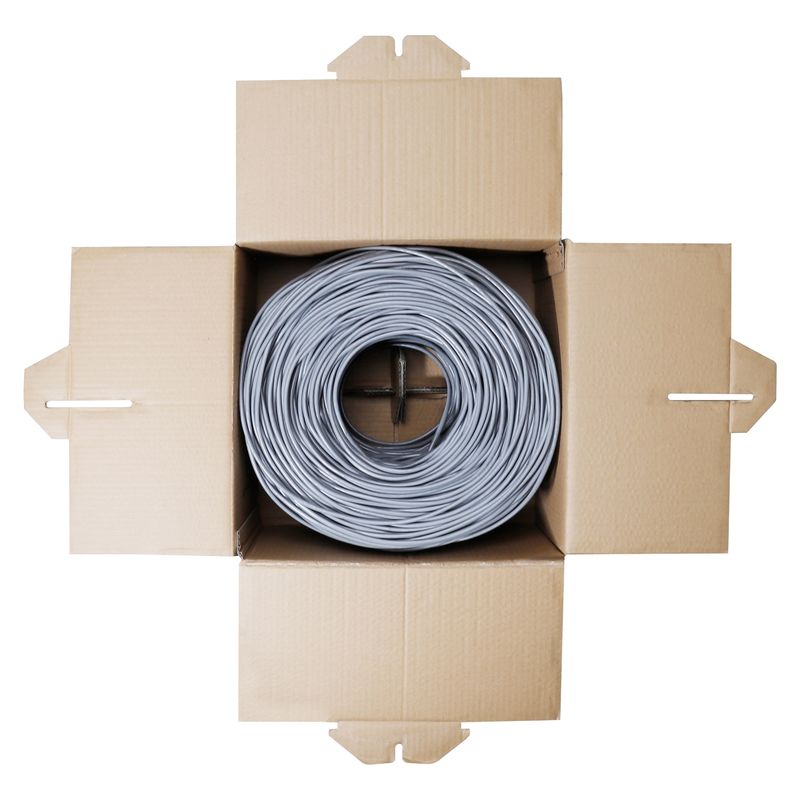 Cat6 oranges Lan Cable 4 appareillent le boitier nu d'en cuivre ou d'accès de CCA 1000ft