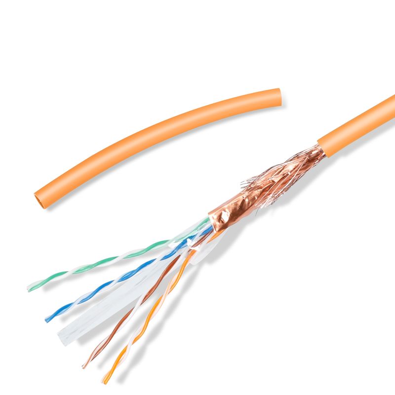 Cat6 oranges Lan Cable 4 appareillent le boitier nu d'en cuivre ou d'accès de CCA 1000ft
