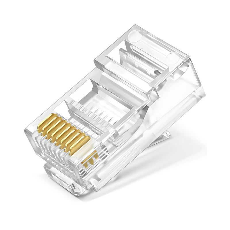 Mâle UTP Toolless non protégé Crystal Head Modular Plug de connecteur de l'Ethernet Cat5 Cat6 8P8C RJ45