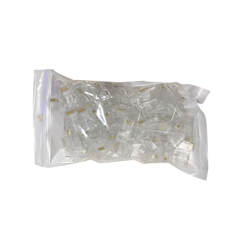 Mâle UTP Toolless non protégé Crystal Head Modular Plug de connecteur de l'Ethernet Cat5 Cat6 8P8C RJ45