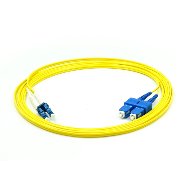 Corde de correction optique de fibre de noyau de Sc 12 de tresse de corde de câble de correction du SM G652D G657A de Sc UPC FC LC