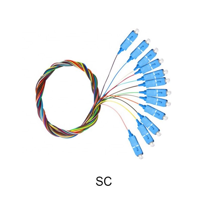 Corde de correction optique de fibre de noyau de Sc 12 de tresse de corde de câble de correction du SM G652D G657A de Sc UPC FC LC