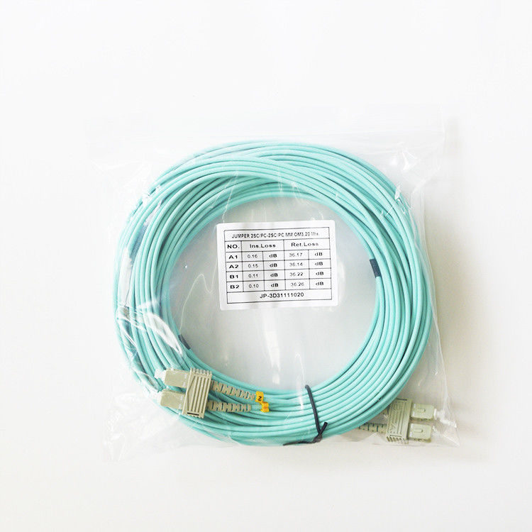 Sc de duplex/UPC millimètre OM3 corde de correction de fibre optique de 2.0mm/de 3.0mm