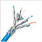 Câble de l'isolation SFTP Cat6a de PVC de HDPE de conducteur d'Al Foil 0.58mm, câble de l'Ethernet Cat6a